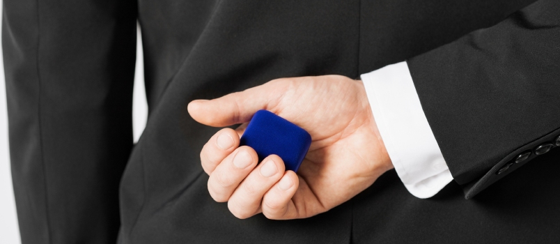Picture of Man With Gift Box in Suit