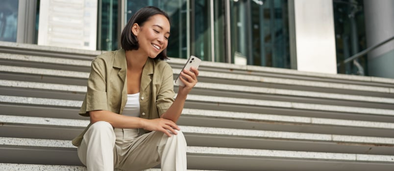 Young smiling asian woman