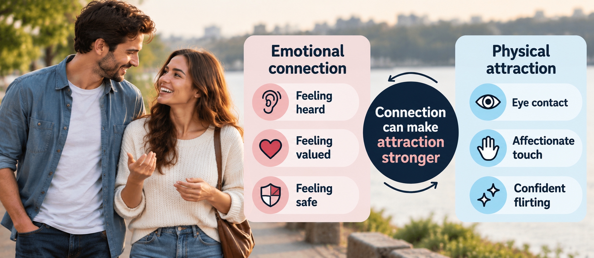 Emotional and physical factors that can build attraction for women