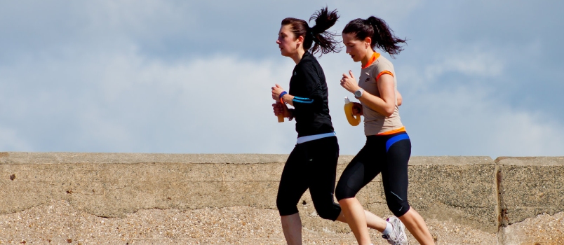 Two Females Jogging Together