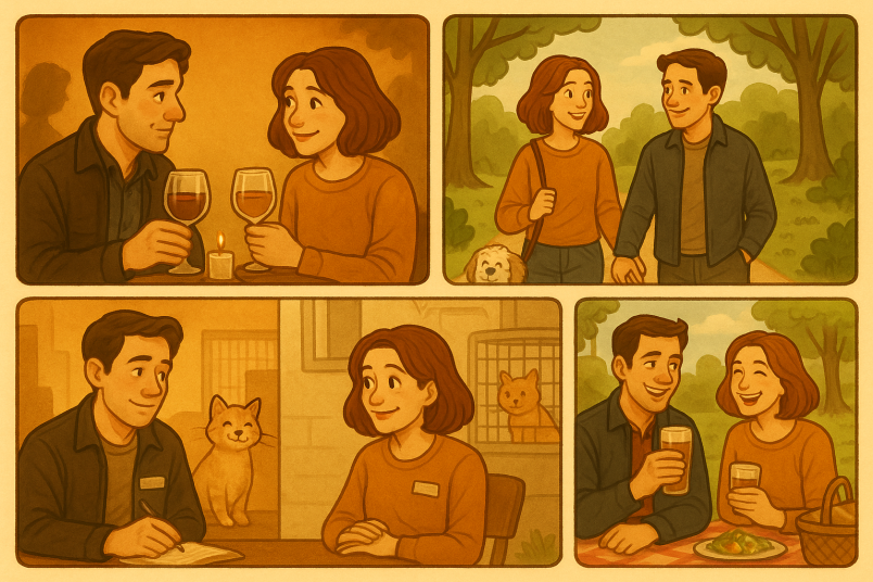 Couple creating moments together