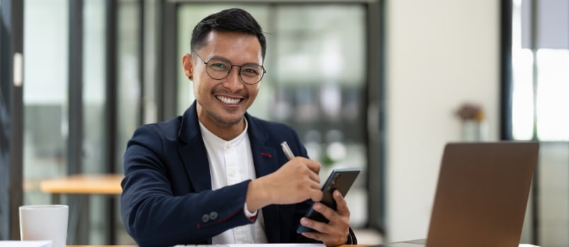 Business man working