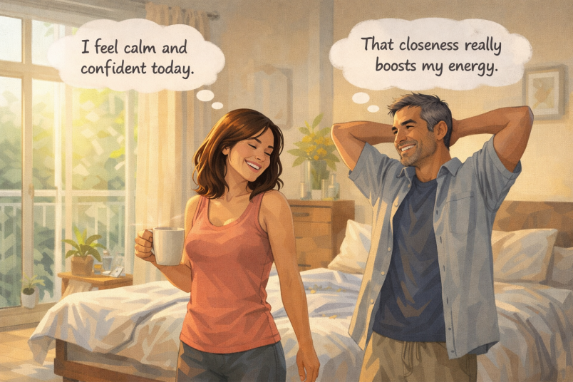 Relaxed energized couple