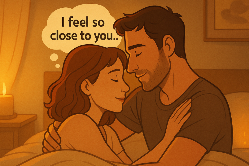 A close couple having healthy conversation