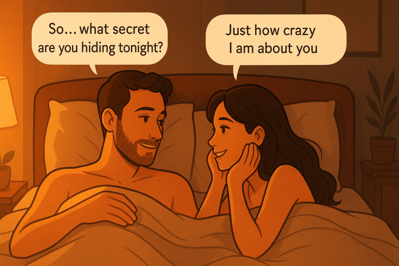 Complementing partner in bed