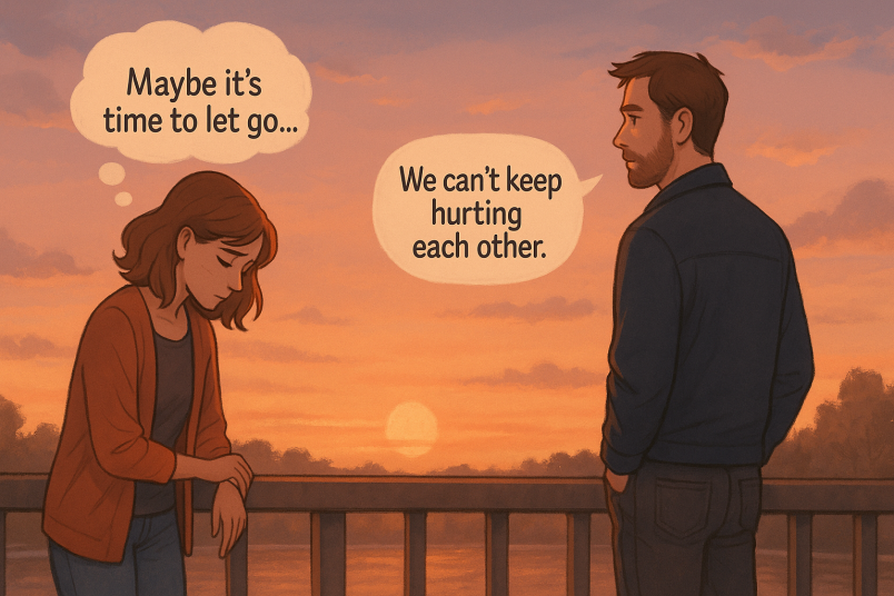 Couple are hurt with each other