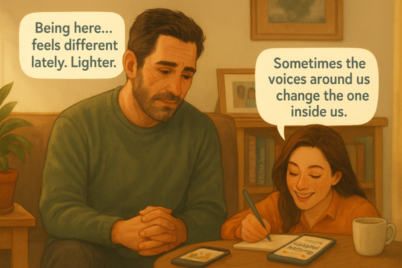 Couple creating positive environment