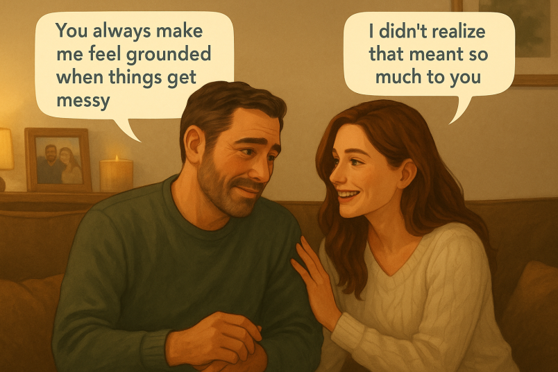 Couple having open communication