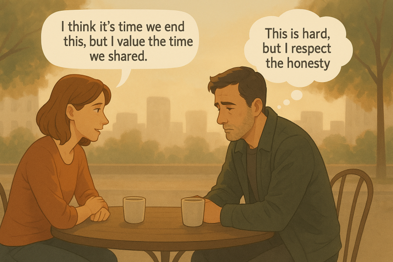 Respectful breakup conversation