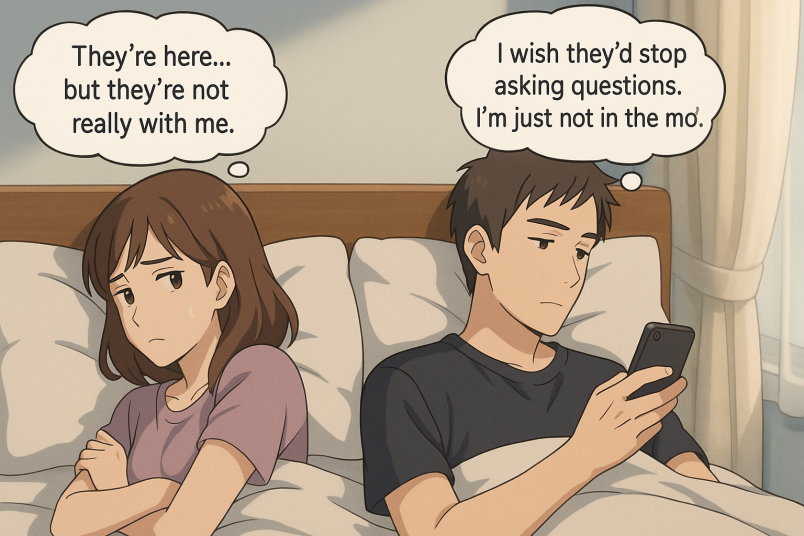 They Act Distant During Intimacy