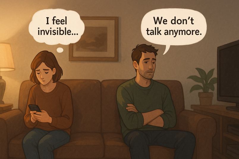 Unhappy couple