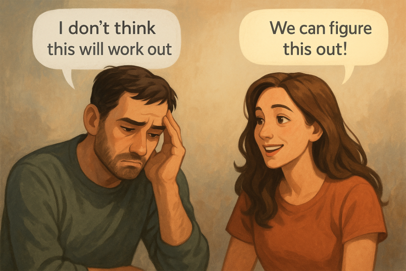 Woman spreading positivity