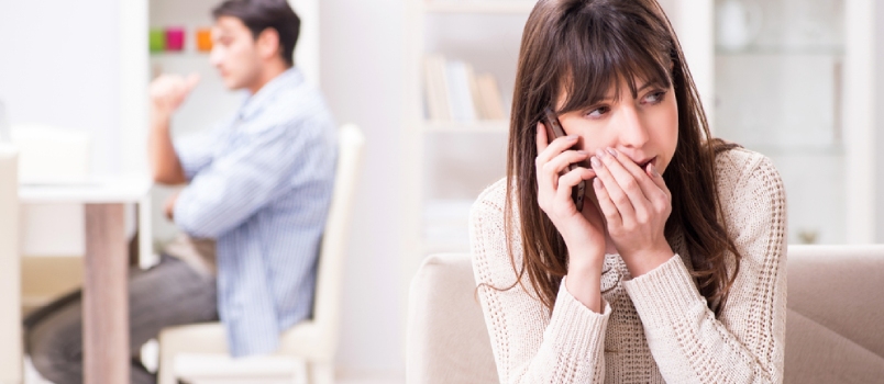 Couple cheating on each other at home