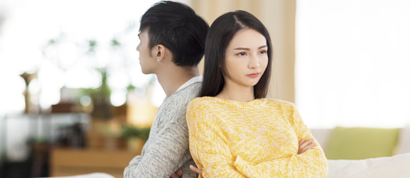 Young Couple Being in Quarrel and Not Talking