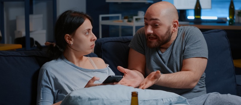 Couple arguing with each other