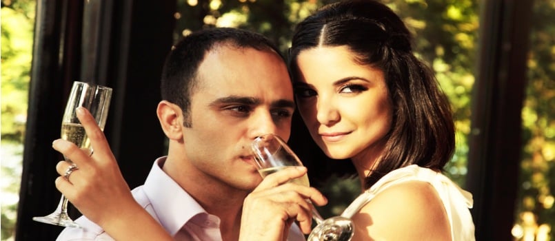 Couple having Drinks