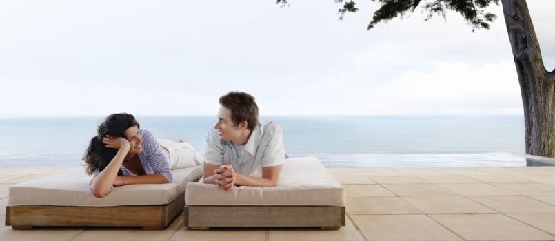Young couple relaxing