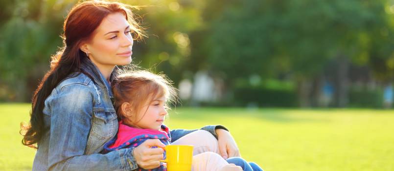 Mother with daughter