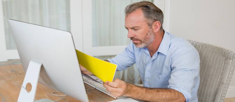 Man working on computer
