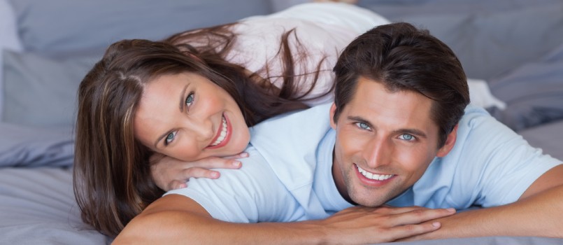 Lovely couple smiling posing