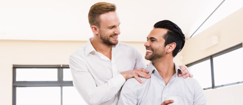 Smiling Gay Couple