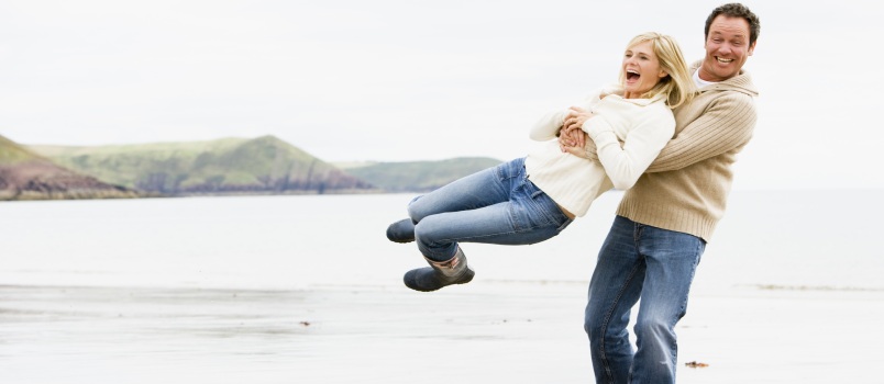 Couple Having Fun at Beach