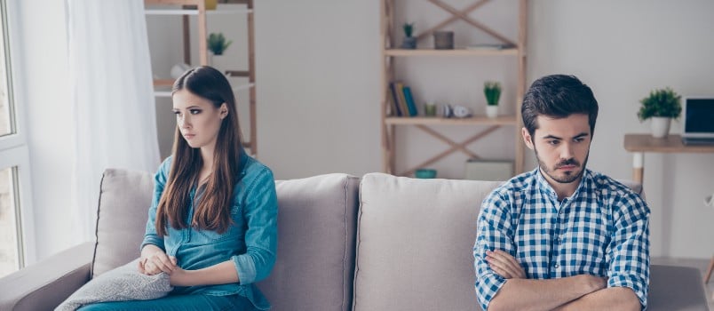 young couple angry with each other