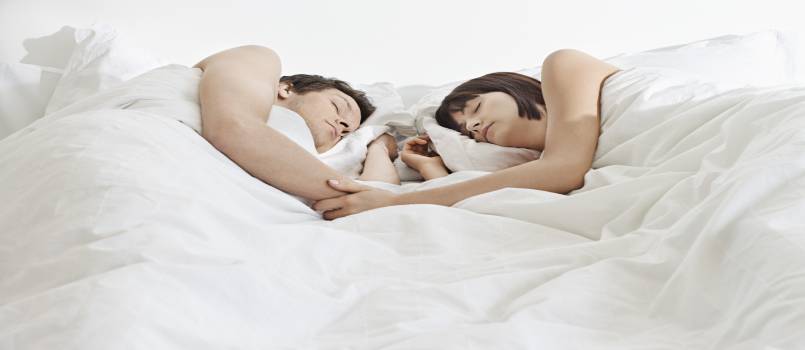 Young couple sleeping together