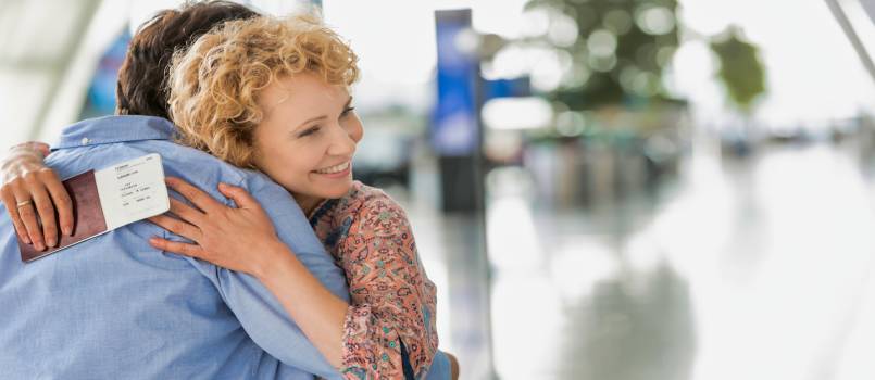 Couple hugging each other