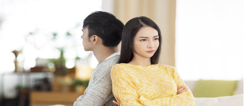 couple not talking to each other