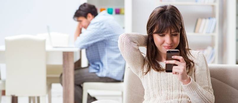 Couple cheating on each other