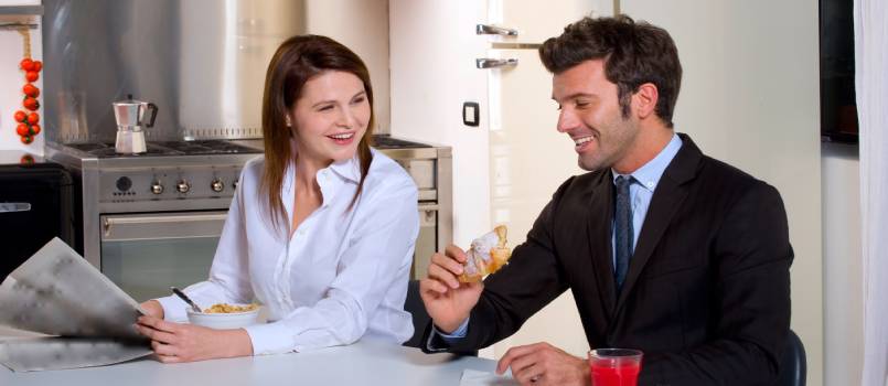 couple having a breakfast