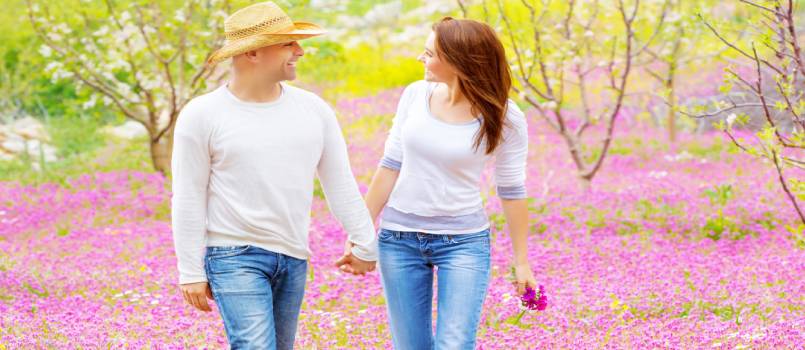 Happy couple outdoor