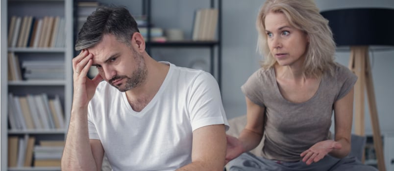 Couple having conflicts in relationship