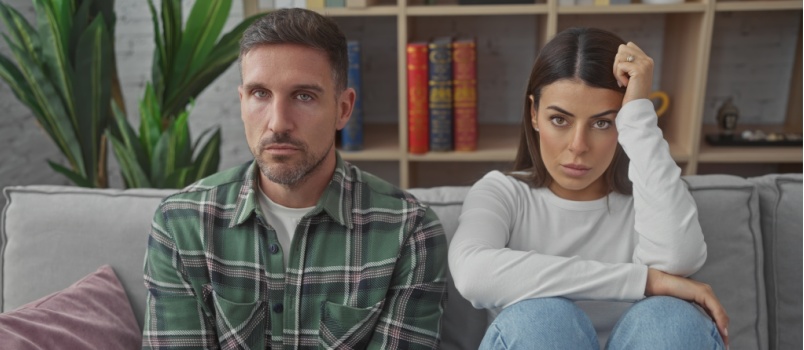 Young couple having conflicts