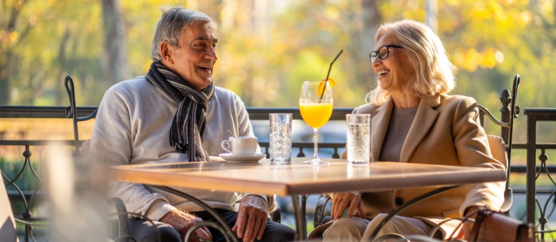 Mature couple on a date