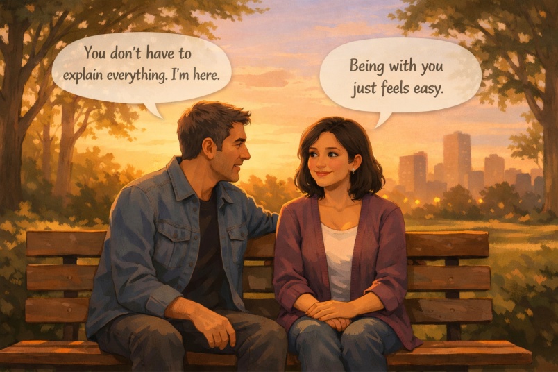 Emotional reassurance moment