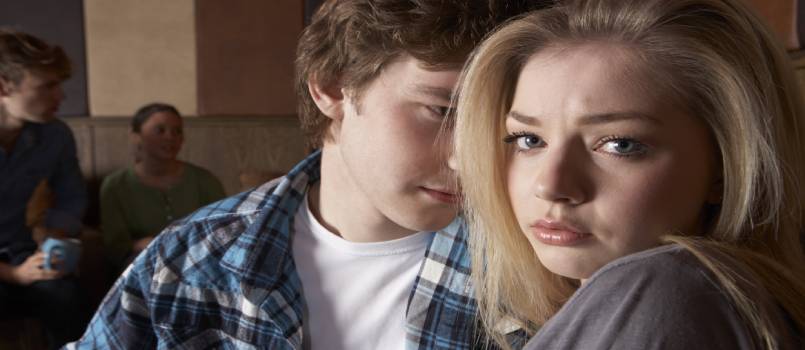 Worried young couple