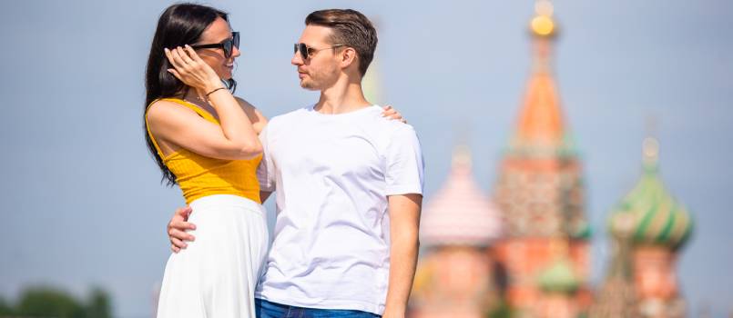 Young couple hugging each other