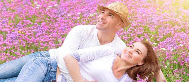 Happy couple outdoor