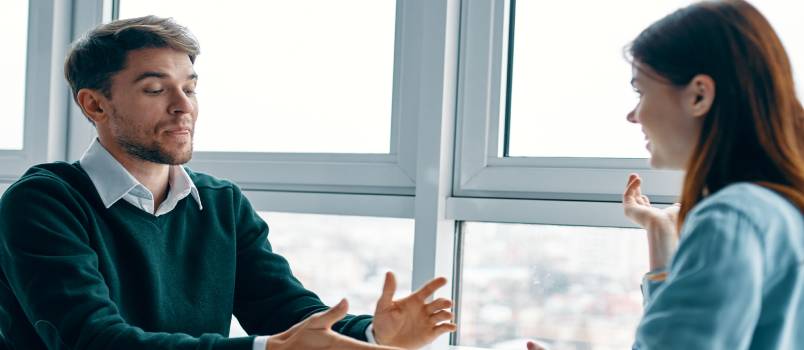 Man and women at the table