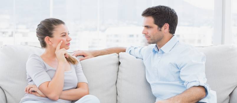 Couple having serious discussion
