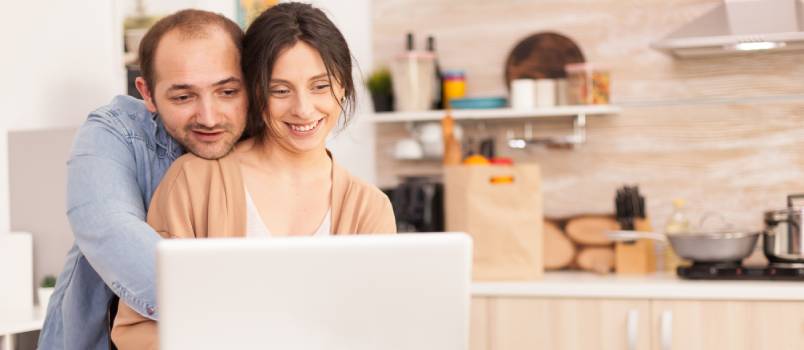 Boyfriends hugs girlfriends