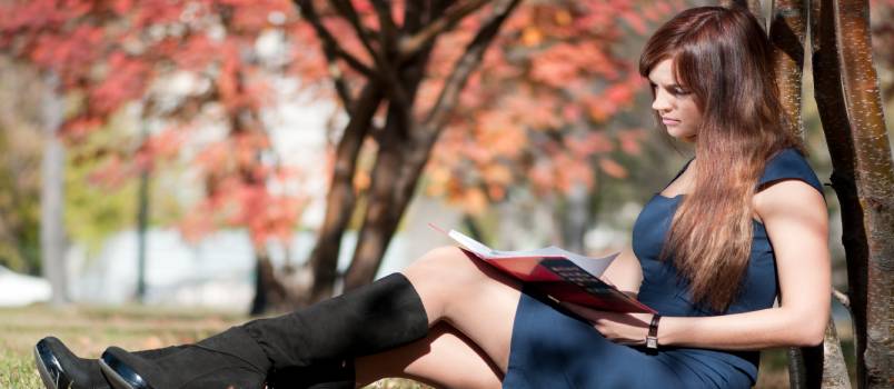 Woman sitting in the park