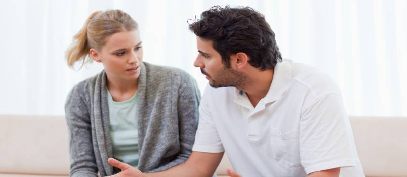 Man being mad his wife