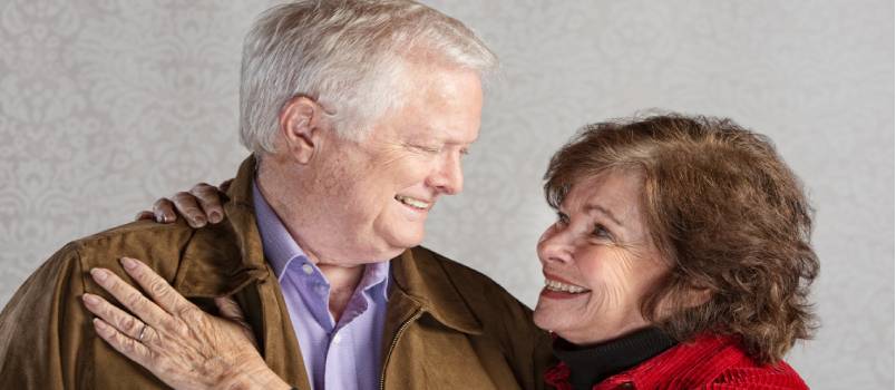 Caring couple embracing