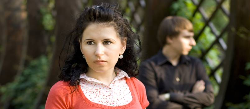 Unhappy young couple