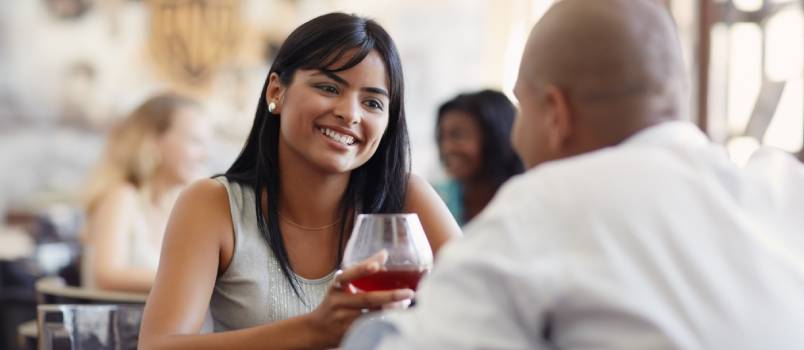 Couple in a restaurant