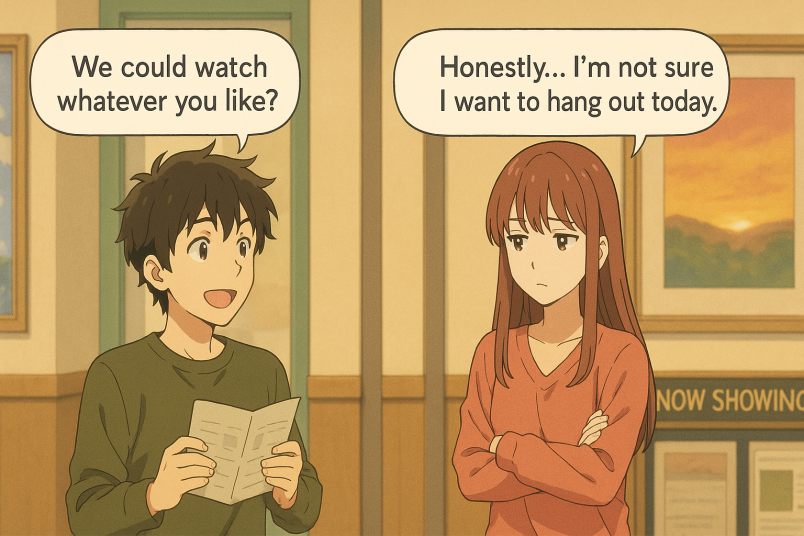 Outside a movie theater