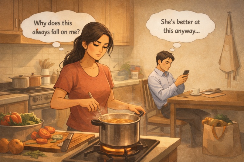 Unequal cooking roles